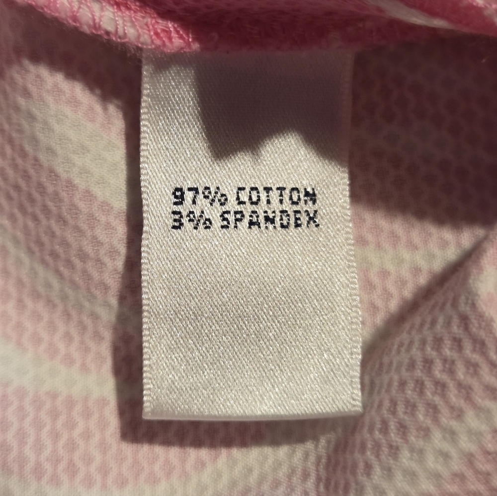 Lilly Pulitzer Palm Beach Fit Cropped Pants Pink Palm Sz 4 Gold Button Preppy - Picture 7 of 12